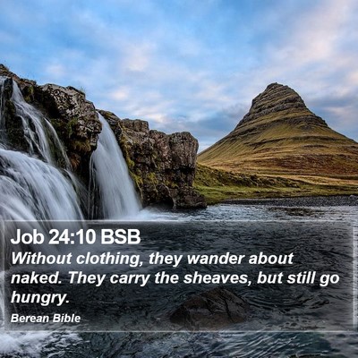 Job 24:10 BSB Bible Verse Image