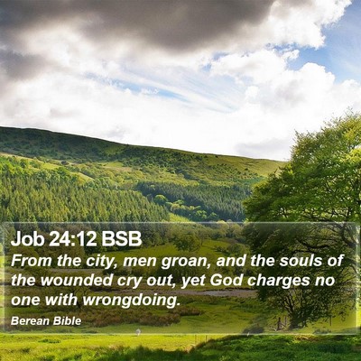 Job 24:12 BSB Bible Verse Image