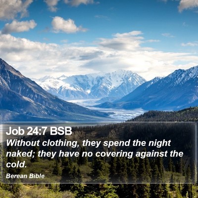 Job 24:7 BSB Bible Verse Image