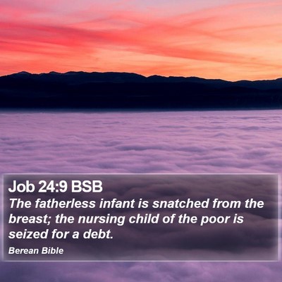 Job 24:9 BSB Bible Verse Image
