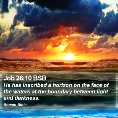 Job 26:10 BSB Bible Verse Image