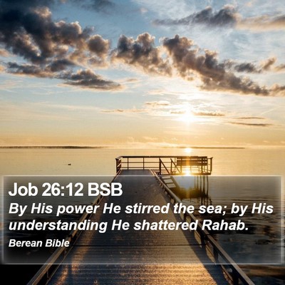 Job 26:12 BSB Bible Verse Image