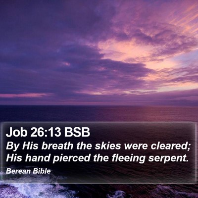 Job 26:13 BSB Bible Verse Image