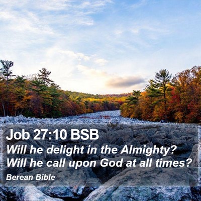 Job 27:10 BSB Bible Verse Image