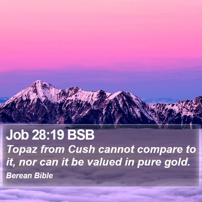 Job 28:19 BSB Bible Verse Image