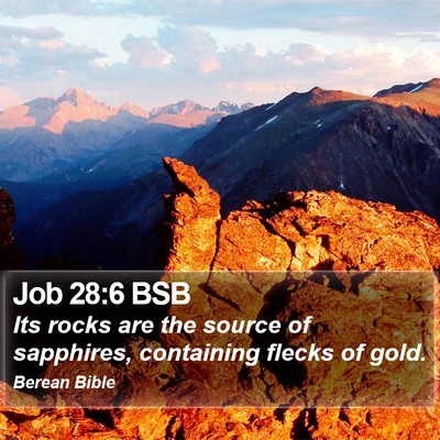 Job 28:6 BSB Bible Verse Image