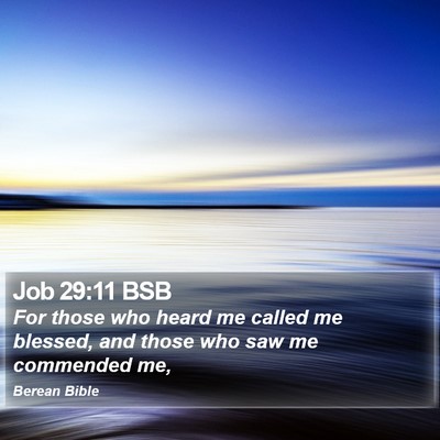 Job 29:11 BSB Bible Verse Image