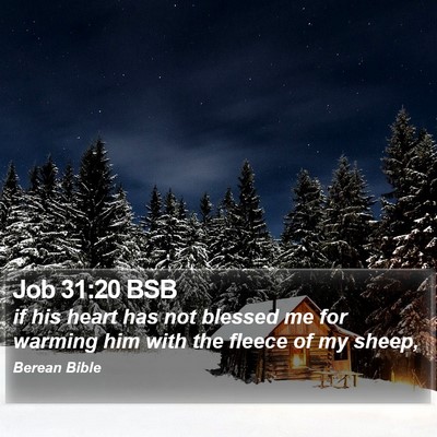 Job 31:20 BSB Bible Verse Image