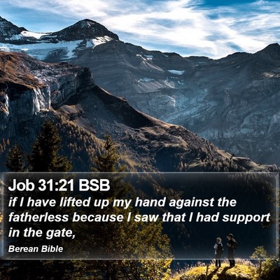 Job 31:21 BSB Bible Verse Image