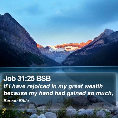 Job 31:25 BSB Bible Verse Image