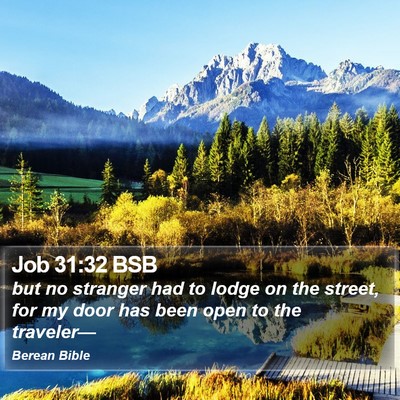 Job 31:32 BSB Bible Verse Image