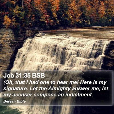 Job 31:35 BSB Bible Verse Image