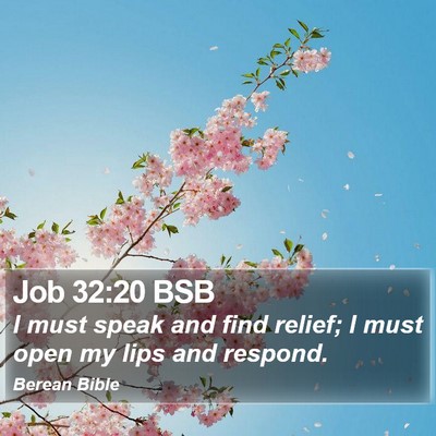 Job 32:20 BSB Bible Verse Image