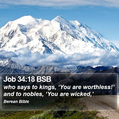 Job 34:18 BSB Bible Verse Image