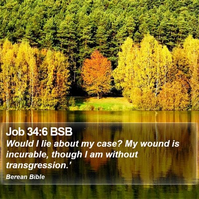 Job 34:6 BSB Bible Verse Image