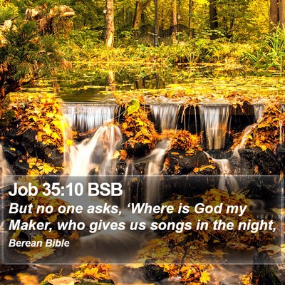 Job 35:10 BSB Bible Verse Image