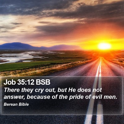 Job 35:12 BSB Bible Verse Image