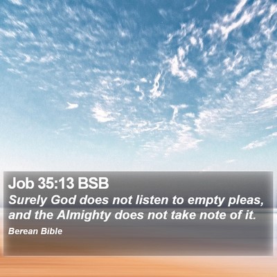 Job 35:13 BSB Bible Verse Image