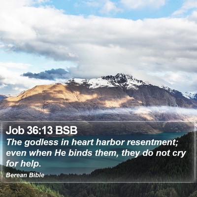 Job 36:13 BSB Bible Verse Image