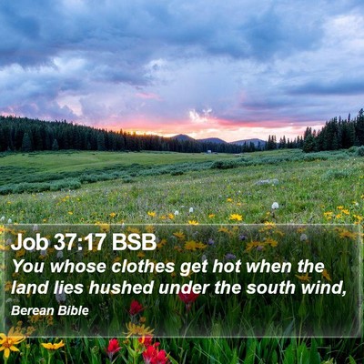Job 37:17 BSB Bible Verse Image