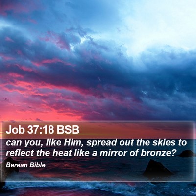Job 37:18 BSB Bible Verse Image