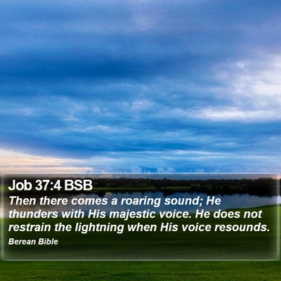 Job 37:4 BSB Bible Verse Image