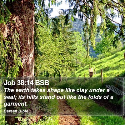 Job 38:14 BSB Bible Verse Image