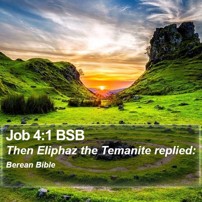 Job 4:1 BSB Bible Verse Image