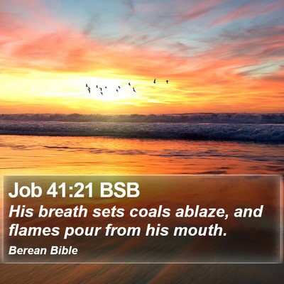 Job 41:21 BSB Bible Verse Image