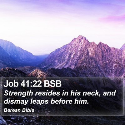 Job 41:22 BSB Bible Verse Image