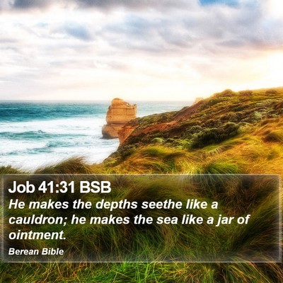 Job 41:31 BSB Bible Verse Image