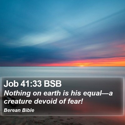 Job 41:33 BSB Bible Verse Image