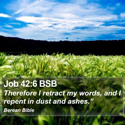 Job 42:6 BSB Bible Verse Image