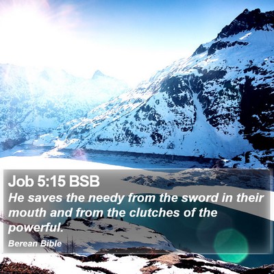 Job 5:15 BSB Bible Verse Image