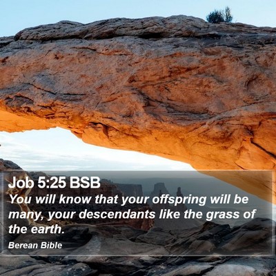 Job 5:25 BSB Bible Verse Image