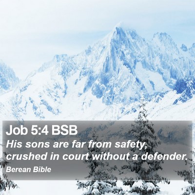 Job 5:4 BSB Bible Verse Image