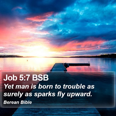 Job 5:7 BSB Bible Verse Image