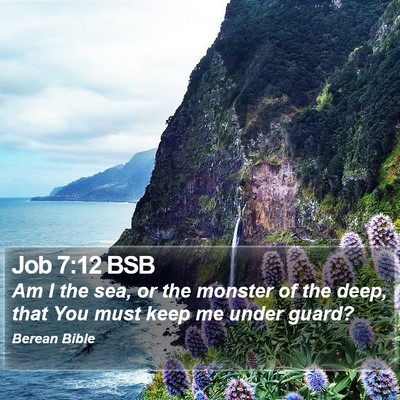 Job 7:12 BSB Bible Verse Image