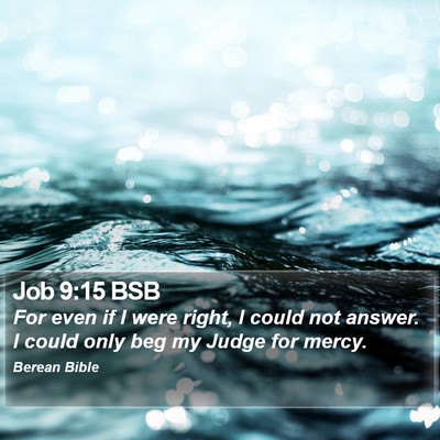 Job 9:15 BSB Bible Verse Image
