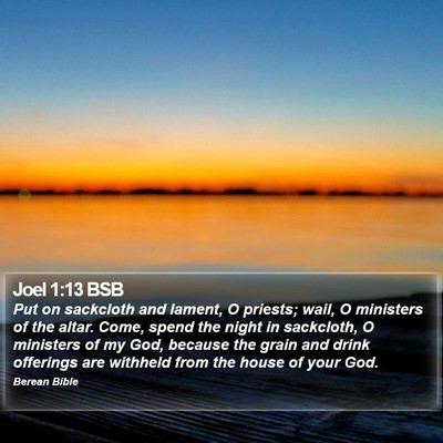 Joel 1:13 BSB Bible Verse Image
