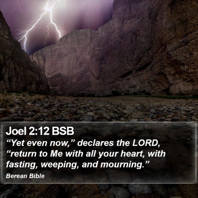 Joel 2:12 BSB Bible Verse Image