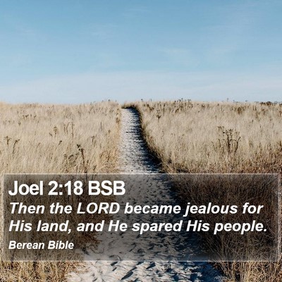 Joel 2:18 BSB Bible Verse Image