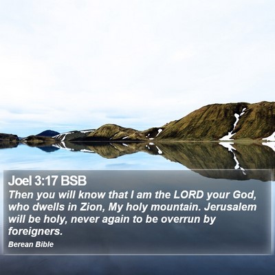 Joel 3:17 BSB Bible Verse Image