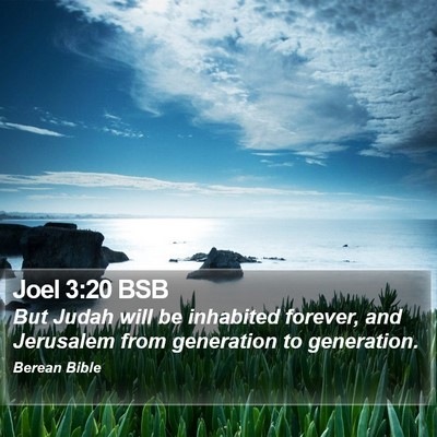 Joel 3:20 BSB Bible Verse Image