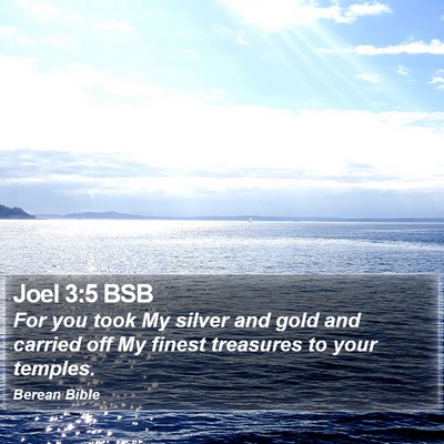 Joel 3:5 BSB Bible Verse Image