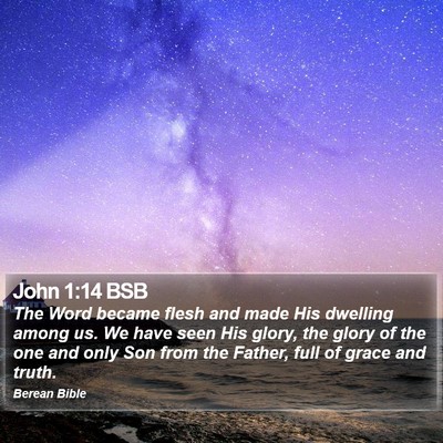 John 1:14 BSB Bible Verse Image