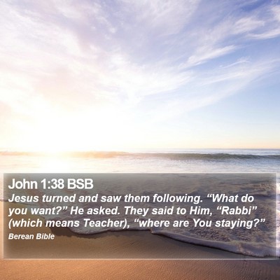 John 1:38 BSB Bible Verse Image
