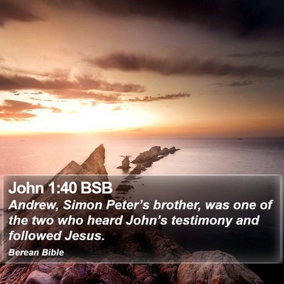 John 1:40 BSB Bible Verse Image