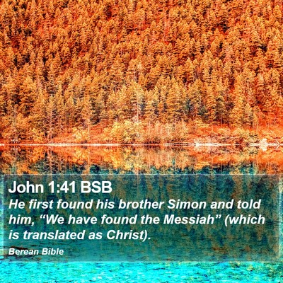 John 1:41 BSB Bible Verse Image