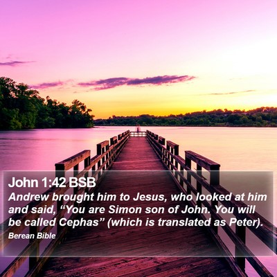 John 1:42 BSB Bible Verse Image